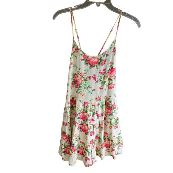 Altard State Womens Floral Sundress White Multicolor Size L Cotton Blend Boho - Picture 1 of 6